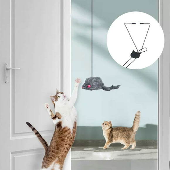 WIFKLSIIPG Amusing Cat Toy Triangle Hook Adjustable Telescopic Hanging Door Small Amusing Cat Toy Pet Supplies