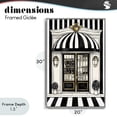 thumbnail image 4 of Stupell Industries Art Deco Paris Storefront Facade Gray Framed Giclee Art, 20 x 30, by Petals Prints Design, 4 of 8