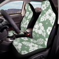 thumbnail image 4 of Uourmeti Washable Car Seat Cover for Auto Polyester Elastic Back Vehicle Seat Covers, Green Hibiscus Floral Pattern, 4 of 12