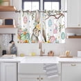 thumbnail image 2 of Easter Bunny Kitchen Curtains Window Panels, Spring Easter Eggs Floral Leaves Watercolor Insulated Window Treatment Curtain, Grommet Curtains for Bedroom/Living Room/Bathroom, 2 Piece 42"Wx45"L, 2 of 8