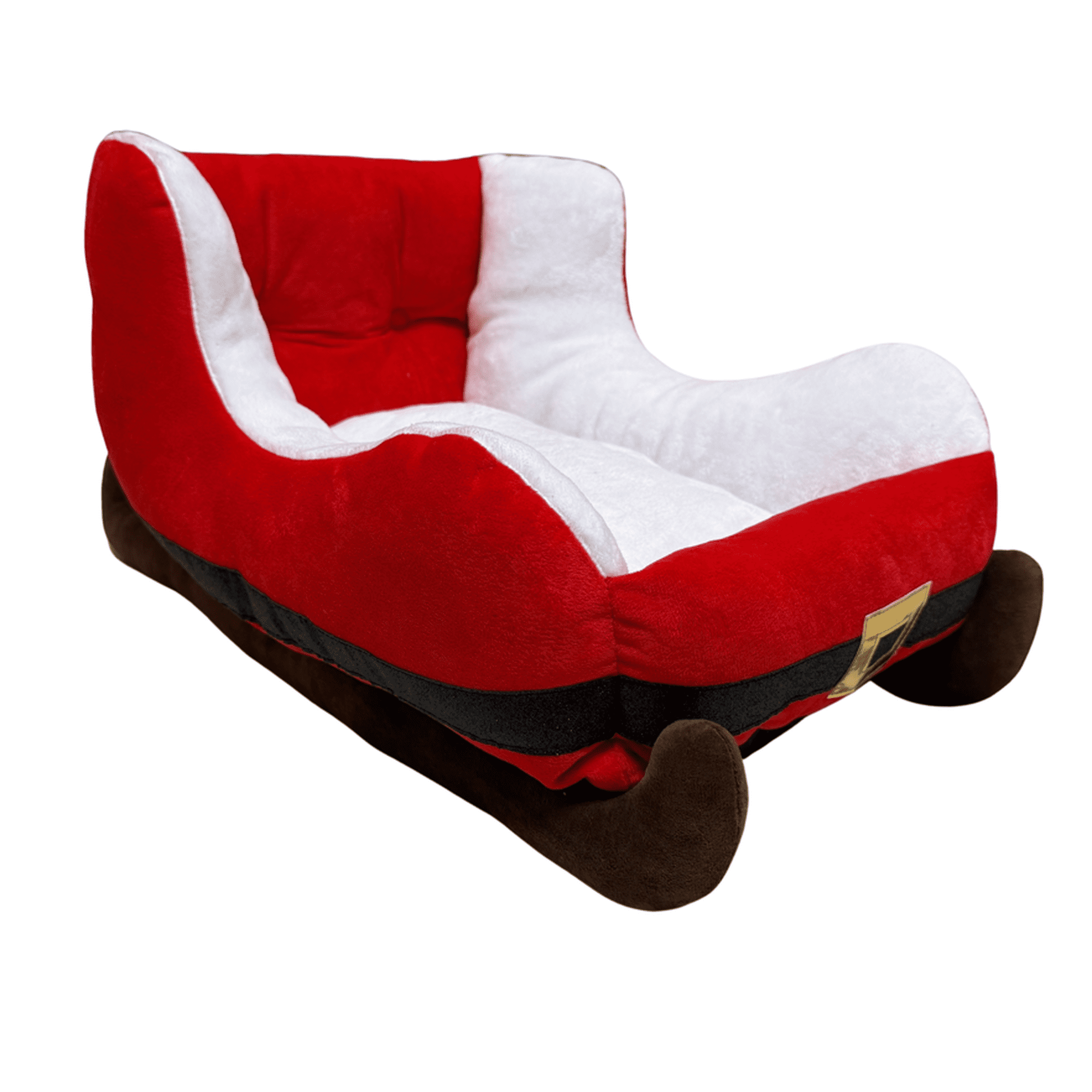 Vibrant Life Holiday Extra Small Sleigh Pet Bed Red/White/Black 19 x 16