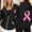 Black, variant on Women's Cancer Hoodies with Zipper Pink Ribbon Print Long Sleeve Crewneck Sweatshirts Spring Casual Jackets