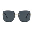 thumbnail image 1 of XASZHN Fashion Unisex Rimless Metal Gradient Sunglasses for Travel Shopping Outdoors Black_002 One Size, 1 of 5