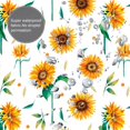 thumbnail image 5 of Sunflower Star Yellow Shower Curtain with Hooks,Summer Waterproof Floral Fabric Bathroom Curtain Set for Autumn Rustic Botanical Flower Bathroom Decorative Watercolor Sunflower, 72"x72", 5 of 6