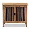thumbnail image 3 of Baxton Studio Clement Oak Finished 2-Door Wood Spindle Storage Cabinet, 3 of 9