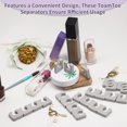 thumbnail image 4 of Separadores de dedos Tewloss, 600 unidades, para mujer, pedicura, color gris, 4 of 6