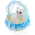 thumbnail image 2 of 1 cesta tejida de imitación de gato, adorno decorativo, regalo para niños., 2 of 6