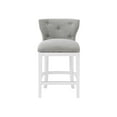 thumbnail image 2 of Alaterre Furniture Miranda Swivel Low Back Bar Height Bar Wood Stool, White, 2 of 8