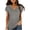 Gray, variant on WIZUTIZ T Shirts for Women Holiday Saving Cotton Linen Tshirt Short Sleeve Plus Size Cotton Blend Solid Blouse Cotton Soft V-Neck Tee Oversize Athletic Tshirts Work Out Fashion Ladies T-shirt White