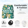 thumbnail image 6 of Picia Happy Mother's Day1 pattern Mens Swim Trunks with Compression Liner Stretch Beach Shorts Quick Dry with Zipper Pockets No-Chafing Board Shorts-Small, 6 of 9