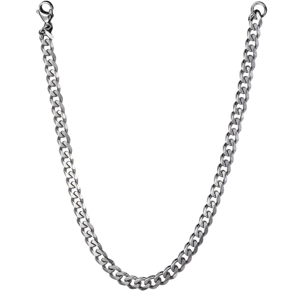 Plata Titanio Cadena de Acero Cubana Collar de Oro para Hombres Niños Collar chapado en oro