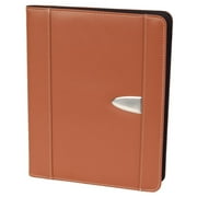 Leather Portfolio Padfolio Resume Portfolio with Replaceable A4 Letter Size Writing Pad, Document Holder, Card Holder and Pen Holder