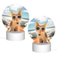 thumbnail image 2 of Naloa Surfing Cat Sun Acrylic LED Night Light Custom LED Lights Personalized Nightlight Customized Gifts for Family Couples Friends, 2 of 9