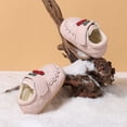 thumbnail image 6 of Pink Infants Towel Shoes With Heart Embroidery And Cherry Details, Warm Short Boots For Babies, 6 of 6