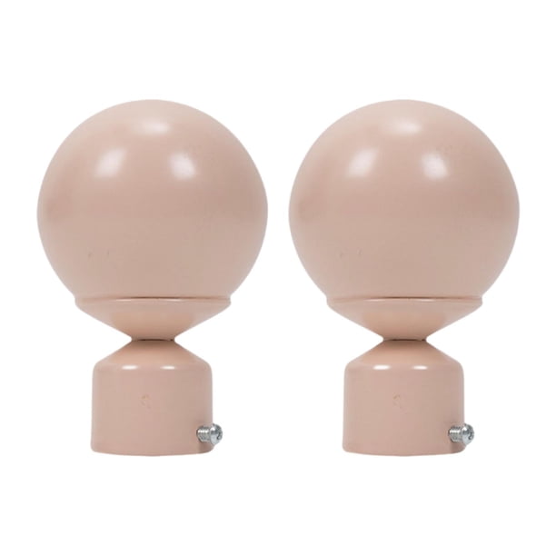 2 piezas de remates para barras de cortina de ventana BLESIY decorativos de metal Rosa