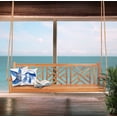thumbnail image 4 of Teak Wood Chippendale Triple Outdoor Patio Swing, 4 of 5