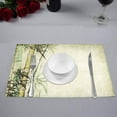 thumbnail image 2 of MKHERT Bamboo Traditional Oriental Chinese Painting Placemats Table Mats for Dining Room Kitchen Table Decoration 12x18 inch,Set of 6, 2 of 4