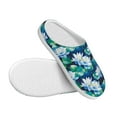 thumbnail image 3 of KLL Blue Lotus Flower Pattern Adult Unisex Cozy Slippers,Fuzzy Slip-on Slippers TPR Sole Slippers Comfort Plush Home Footwear for Indoor & Outdoor-8, 3 of 7