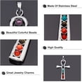 thumbnail image 4 of Vintage Chakra Jewelry Brass Gemstone Big Pendants with Alloy Findings Ankh Cross Platinum 55x32x4mm Hole: 5x8mm 1pc/box, 4 of 9