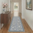 thumbnail image 4 of 5x7 Washable Rugs for Living Room and Bedroom, Machine Washable Non Slip Low Pile Lightweight Area Rugs, Modern Farmhouse Print Pattern Rug for Indoor Home Decor Bird Branch, Dusty Blue, 4 of 5
