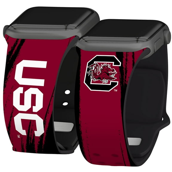 Gamecocks HD Paint Stripe Unisex Watch Band for Apple Watch, 38/40/41mm(42mm Series 10/11) Short by Affinity Bands