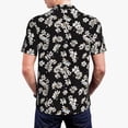 thumbnail image 4 of Daiia Daisies Flowers Pattern Men’s Polo Shirts,Solid Deck Shirt,Classic Fit, Breathable Cotton Polo for Casual and Sport Wear-, 4 of 9