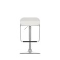 thumbnail image 4 of CorLiving Tabouret de Bar Réglable en Faux Cuir Blanc avec Repose-Pieds - Ensemble de 2, 4 of 11