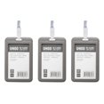 thumbnail image 1 of 3Pcs Couverture de Travail Porte-Informations d'Identification Sac de Bus Couverture de Badge d'Employé (Couverture Gris Foncé + Sangle de Suspension), 1 of 9