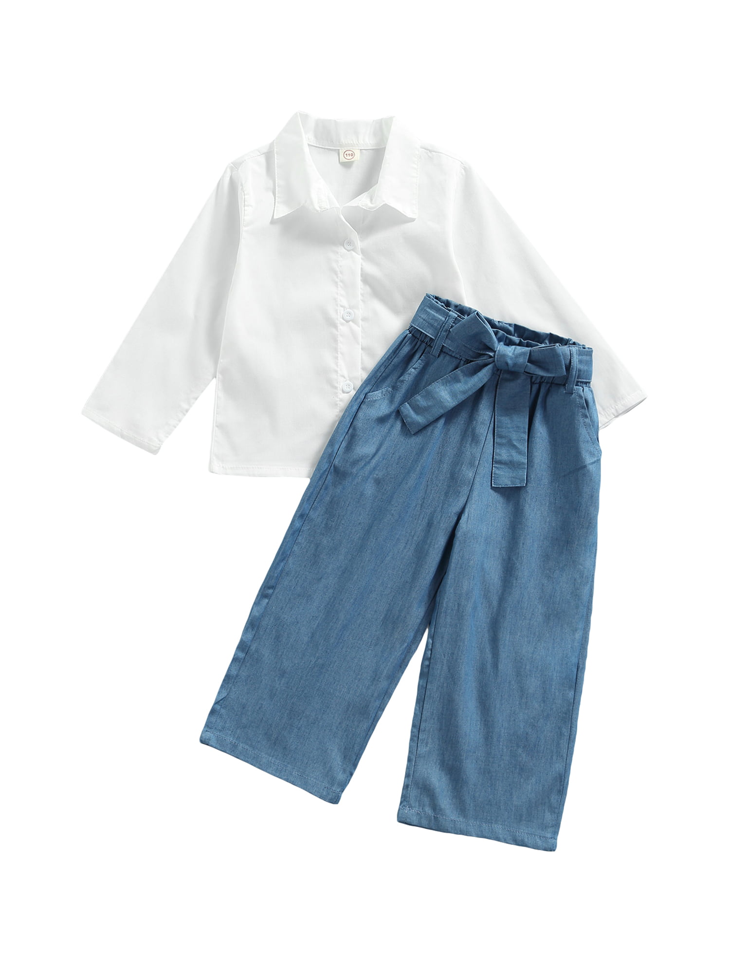 Baby Boys Long Sleeve T-shirt Pants+Belt Set Kids Casual Clothes 