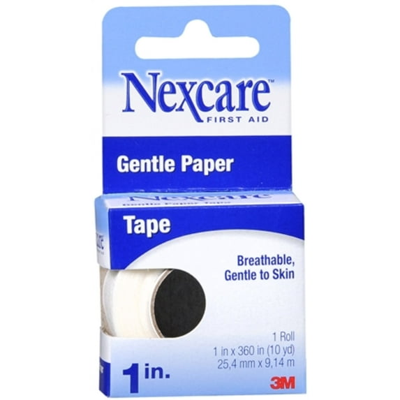 Nexcare Gentle Paper Tape 1 Inch 10 Yards (Pack of 2)