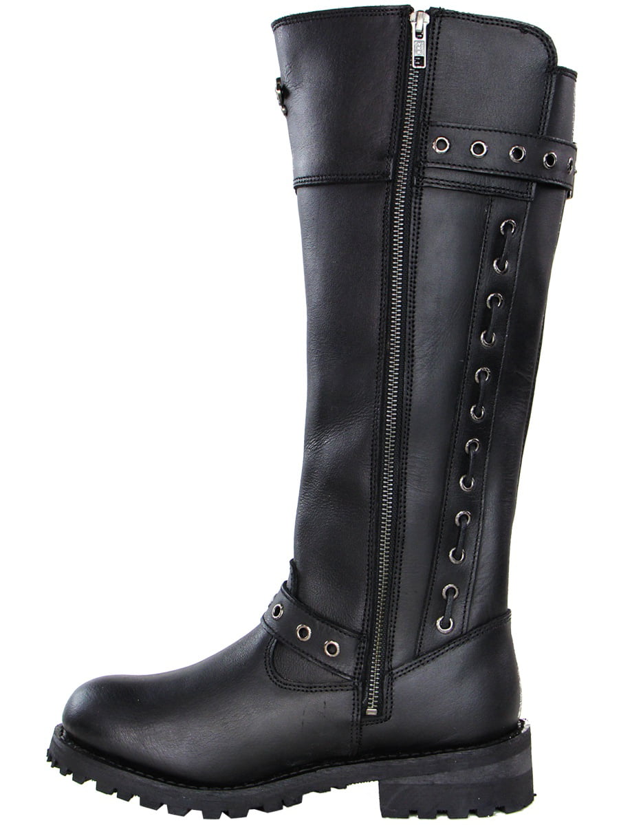 8 Xelement X93009 Women's 'Myna' Black Performance Tall Leather Boots 