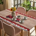 thumbnail image 3 of Valentine's Day Table Cloths for 3 Foot Rectangle Tables, Red Truck Love Heart Roses Romantic Wooden Patio Waterproof Elastic Fitted Tablecloths, Washable Rectangular Table Cover for Camping, 3 of 8