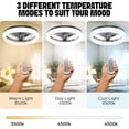 thumbnail image 3 of Bell + Howell CannonX Black 19.7” 6 Speed LED Ceiling Light Fan with Remote Timer and Reverse Mode, 3 of 9