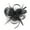 Black, variant on Elegant Feathered Fascinator Embellished Tulle Hair Flower Vintage Styles Clip For Bride Parties Headpiece