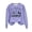 Purple, variant on WREESH Womens Fashion Christmas Sweatshirt Casual Crewneck Sweatshirt Print Pullover Loose Fit Long Sleeve Tops Christmas Top Loose Fitting Sweater Orange