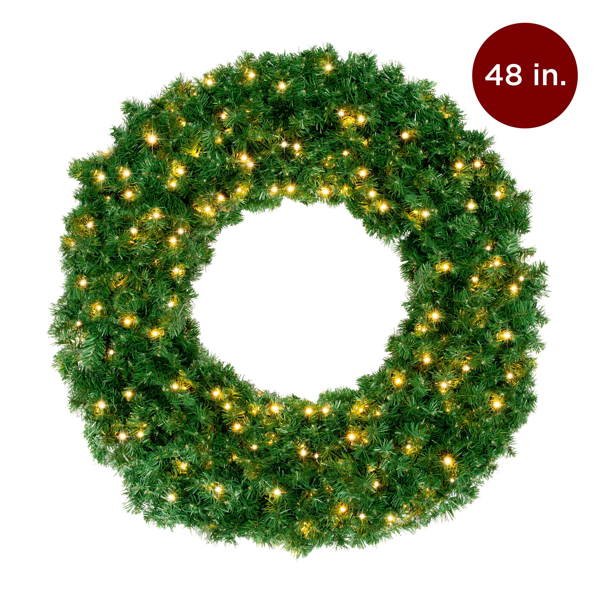 Pre Lit Battery Operated Outdoor Christmas Wreaths 
