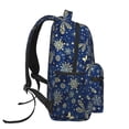 thumbnail image 3 of Easygdp Dark Blue Christmas Mochila Ergonómica Versátil para Laptop - Múltiples Bolsillos, Correas Ajustables, Unisex para Escuela, Viajes y Actividades al Aire Libre-One Size, 3 of 5