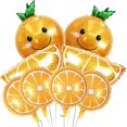 thumbnail image 1 of 8 globos de aluminio de cítricos naranjas, globos gigantes de aluminio de frutas, globos de mandarina para pequeños lindos cumpleaños, baby shower, fiesta temática de cítricos de verano, decoración, 1 of 4