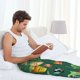 thumbnail image 5 of Balery Vegan Pantalones de pijama para hombre, pijama ultraligero, pantalón de descanso-Medium, 5 of 6