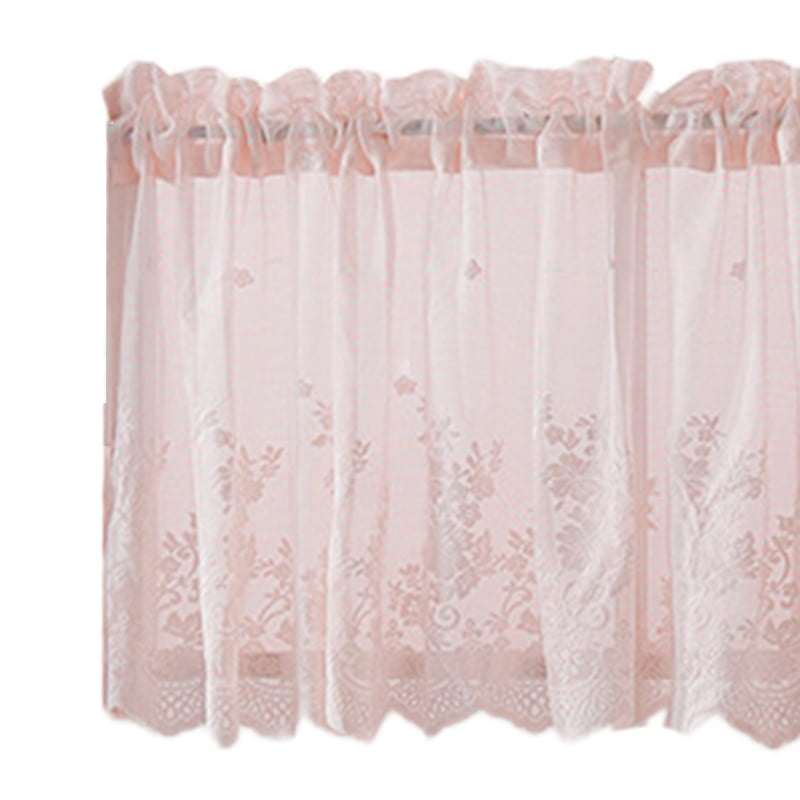 Modern Home Window Curtains Flower Lace Bathroom Kitchen Cabinet Door Drapes 1pc 