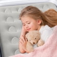 thumbnail image 3 of Cama de viaje inflable para niños, juego de colchón de aire para niños pequeños, colchón inflable portátil, cama para dormir, cuna con rieles de cama y bomba eléctrica, ideal para viajes por carretera, 3 of 8