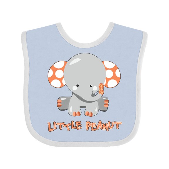 Inktastic Little Peanut Cute Baby Elephant Boys or Girls Baby Bib