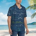 thumbnail image 5 of Balery Shark Print Men's Hawaiian Shirts Short Sleeve Beach Shirt Relaxed Fit Vacation Button Down Shirts-Small, 5 of 9