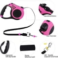 thumbnail image 3 of Retractable Dog Leash 16ft Heavy Duty Pet Walking Leash with Anti-Slip Handle Hand Brake Pink, 3 of 8