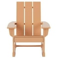 thumbnail image 3 of Parkdale Outdoor HDPE Plastic Adirondack Rocking Chair in Teak, 3 of 7