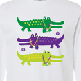 thumbnail image 4 of Inktastic Mardi Gras Holiday Alligators Long Sleeve T-Shirt, 4 of 5
