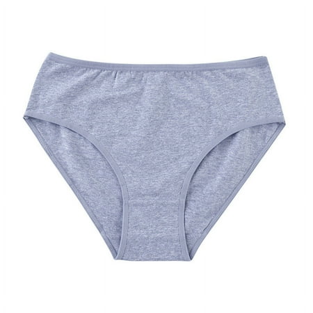 Jalioing Womens Plus Size Cotton Underwear Oversized Panty High Waist Stretch Breathable Ladies Panties (X-Large  Gray)
