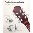 thumbnail image 3 of Moukey Guitarra acústica de 41 pulgadas para principiantes, adultos, adolescentes, tamaño completo, guitarra acústica con póster de acordes, bolsa de concierto, afinador, cuerdas de acero, capo, corre, 3 of 5