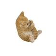 thumbnail image 2 of Garden Decor Animal Statue Orange Tabby Kitten Playing With Tail, 2 of 5
