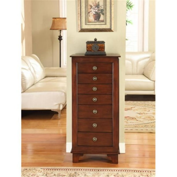 Nathan Cayman 7 Drawer Locking Jewelry Armoire Brown Com Nathan Cayman 7 Drawer Locking Jewelry, Locked Jewelry Armoire